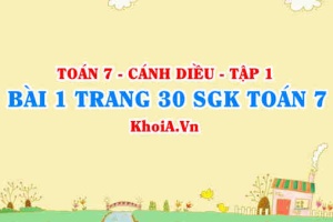 Bài 1 trang 30 SGK Toán 7 tập 1 Cánh Diều